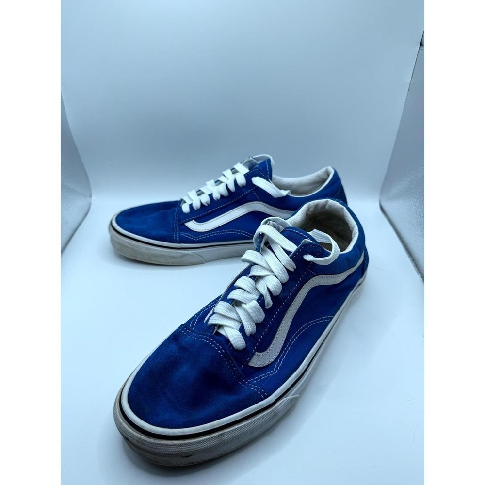 Vans Old Skool Color Theory Dazzling Blue Suede Skateboard Shoes Mens 8.5